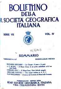 Bollettino della Reale Società geografica italiana[...] - 1939 Vol. 4, fasc. 6-7 (1939) 