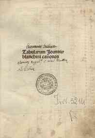 Tabularum Joannis blanchini canones