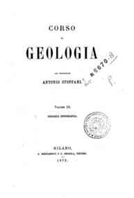 Corso di geologia : per allievi dei corsi di laure... - 3: Geologia endografica / di Antonio Stoppani