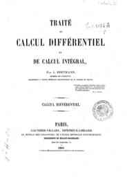 Traite de calcul differentiel et de calcul integra... - [1]: Calcul differentiel / par J. Bertrand