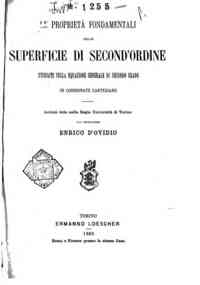 Geometria analitica - d'ordine studiate sulla equazione generale di secondo grado in coordinate cartesiane : lezioni date nella Regia Università di Torino \da! Enrico D'Ovidio