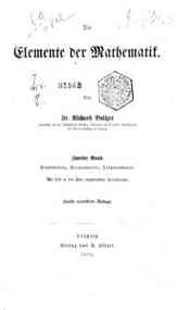 Elemente der mathematik / von R. Baltzer - 2: *Planimetrie, stereometrie, trigonometrie / von Richard Baltzer