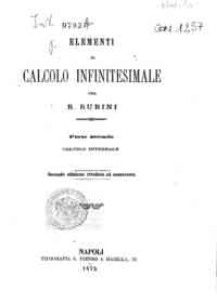 Elementi di calcolo infinitesimale - 2: Calcolo integrale / per R. Rubini