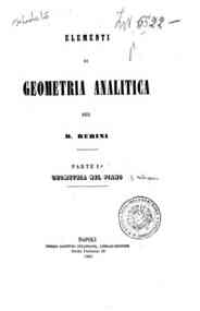 Elementi di geometria analitica - 1: Geometria nel piano / per R. Rubini