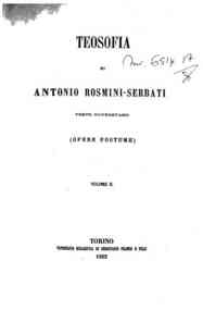 Opere edite e inedite dell'abate Antonio Rosmini-S... - 11: Teosofia. 2 / di Antonio Rosmini-Serbati
