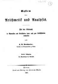 System der Arithmetik und Analysis : für den Gebr... - 3: Die Grundlehren der Analysis / von C.A. Bretschneider