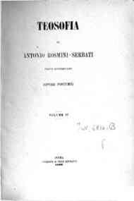 Opere edite e inedite dell'abate Antonio Rosmini-S... - 13: Teosofia. 4 / di Antonio Rosmini-Serbati