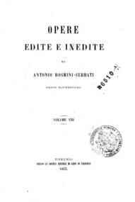 Opere edite e inedite dell'abate Antonio Rosmini-S... - 8: Aristotele esposto ed esaminato / da Antonio Rosmini-Serbati
