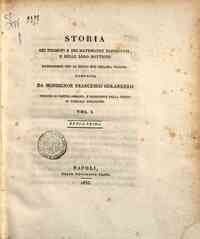 Storia dei filosofi e dei matematici napolitani, e... - 1: Epoca prima / composta da monsignor Francesco Colangelo