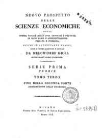 Nuovo prospetto delle scienze economiche ossia som... - 3: Fine della seconda parte distribuzione delle ricchezze