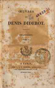 Oeuvres de Denis Diderot - 1: Oeuvres de Denis Diderot. Philosophie. Tome I