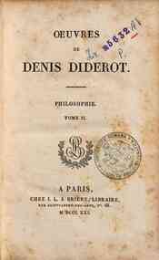 Oeuvres de Denis Diderot - 2: Oeuvres de Denis Diderot. Philosophie. Tome 2