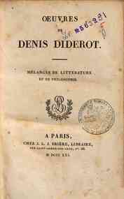 Oeuvres de Denis Diderot - 3: Oeuvres de Denis Diderot. Melanges de litterature et de philosophie