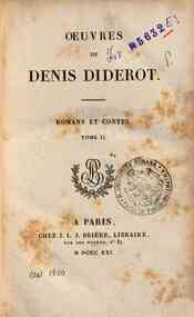 Oeuvres de Denis Diderot - 6: Oeuvres de Denis Diderot. Romans et contes. Tome 2