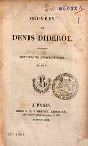 Oeuvres de Denis Diderot - 13: Oeuvres de Denis Diderot. Dictionnaire Encyclopedique. Tome 1