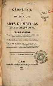 Géométrie et méchanique des arts et métiers et... - 3: Dynamie