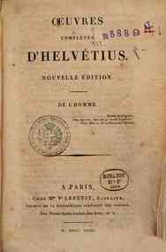 Oeuvres complètes d'Helvétius - 2: De l'homme
