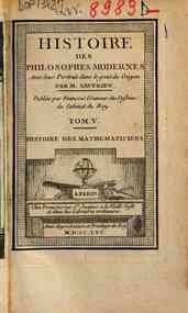 Histoire des philosophes modernes, avec leur portr... - 5: Histoire des mathematiciens