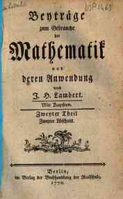 Beytrage zum Gebrauche der Mathematik und deren An... - 2.2.: Zweiter Theil. Zweiter Abschnitt