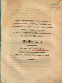 1: Nuovo metodo per determinare le radici imma... - Memorie di matematica di G. Poletti inserite nei t... - uadrati delle distanze. Memoria 2.a del   professore Geminiano Poletti inserita nel tomo 31. delle Memorie della Reale Accademia   delle Scien