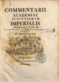 Commentarii Academiae Scientiarum Imperialis Petro... - 4: Tomus 4. ad annum 1729
