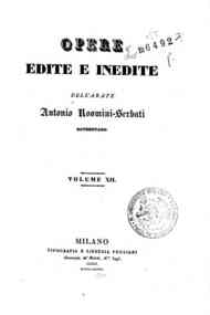 Opere edite e inedite dell'abate Antonio Rosmini-S... - 12: Filosofia della morale, vol. 1. : *Principj della scienza morale / dell'abate Antonio Rosmini-Serbati