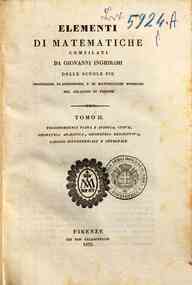 *Elementi di matematiche - 2.: *Trigonometria piana e sferica, curve, geometria analitica, geometria descrittiva, calcolo differenziale e integrale