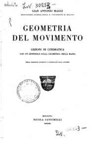 Geometria del movimento : lezioni di cinematica con un appendice sulla geometria della massa / Gian Antonio Maggi