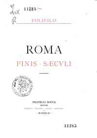 Roma finis saeculi / Polifilo