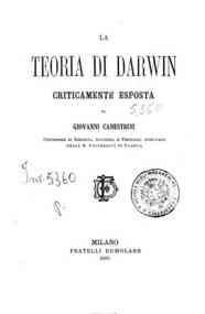 La teoria di Darwin criticamente esposta da Giovanni Canestrini