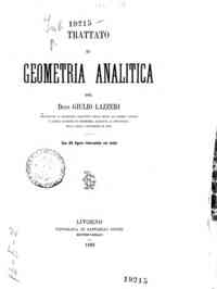 Trattato di geometria analitica / del Dott. Giulio Lazzeri