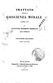 Trattato della coscienza morale : libri 3 / di Antonio Rosmini Serbati