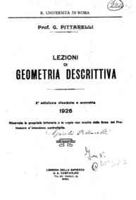 Lezioni di geometria descrittiva / G. Pittarelli