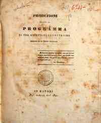 Produzioni relative al programma di tre quistioni geometriche / [Vincenzo Flauti]