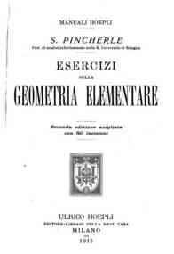 Esercizi sulla geometria elementare / S. Pincherle