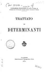 Trattato dei determinanti / Francesco Caldarera