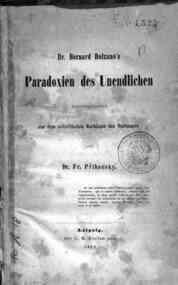 Paradoxien des Unendlichen / herausgegeben von Fr. Phihonsky