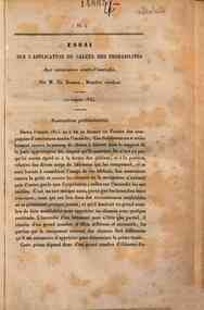 Essai sur l'application du calcul des probabilites aux assurances contre l'incendie / M.Th.   Barrois