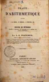 Traité d'Artithmétique / Louis B. Francoeur