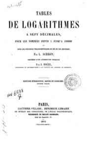 Tables de logarithmes a sept decimales / L. Schrôn