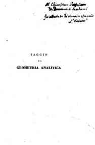 Saggio di geometria analitica trattata con nuovo metodo / Domenico Chelini
