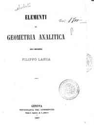 Elementi di geometria analitica / Filippo Lanza