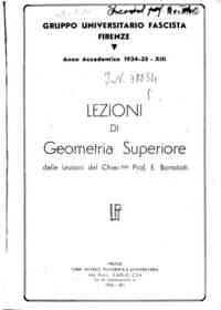 Lezioni di geometria superiore / dalle lezioni del chiar.mo prof. E. Bortolotti