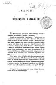 Lezioni di meccanica razionale / Mossotti O. F