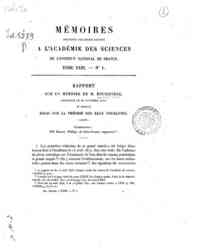 Mémoires présentés par divers savants a l'académies des sciences de l'institut national de France.   Tome XXIII-XXIV