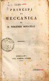 Principj di meccanica / di Vincenzo Bonicelli