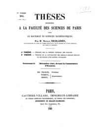 Thèses présentées à la Faculté des sciences de Paris pour le doctorat ès sciences mathématiques /   par M.Nicolas Nicolaïdès,... 1re thèse. Mémoire sur la théorie générale des surfaces.2e thèse.