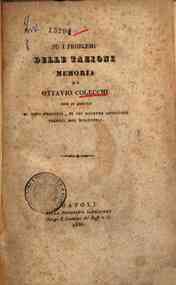 Su i problemi delle tazioni / memoria di Ottavio Colecchi