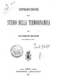 Introduzione alla termodinamica / di D. Macaluso