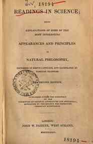 Raedings in sciences ... in natural philosophy